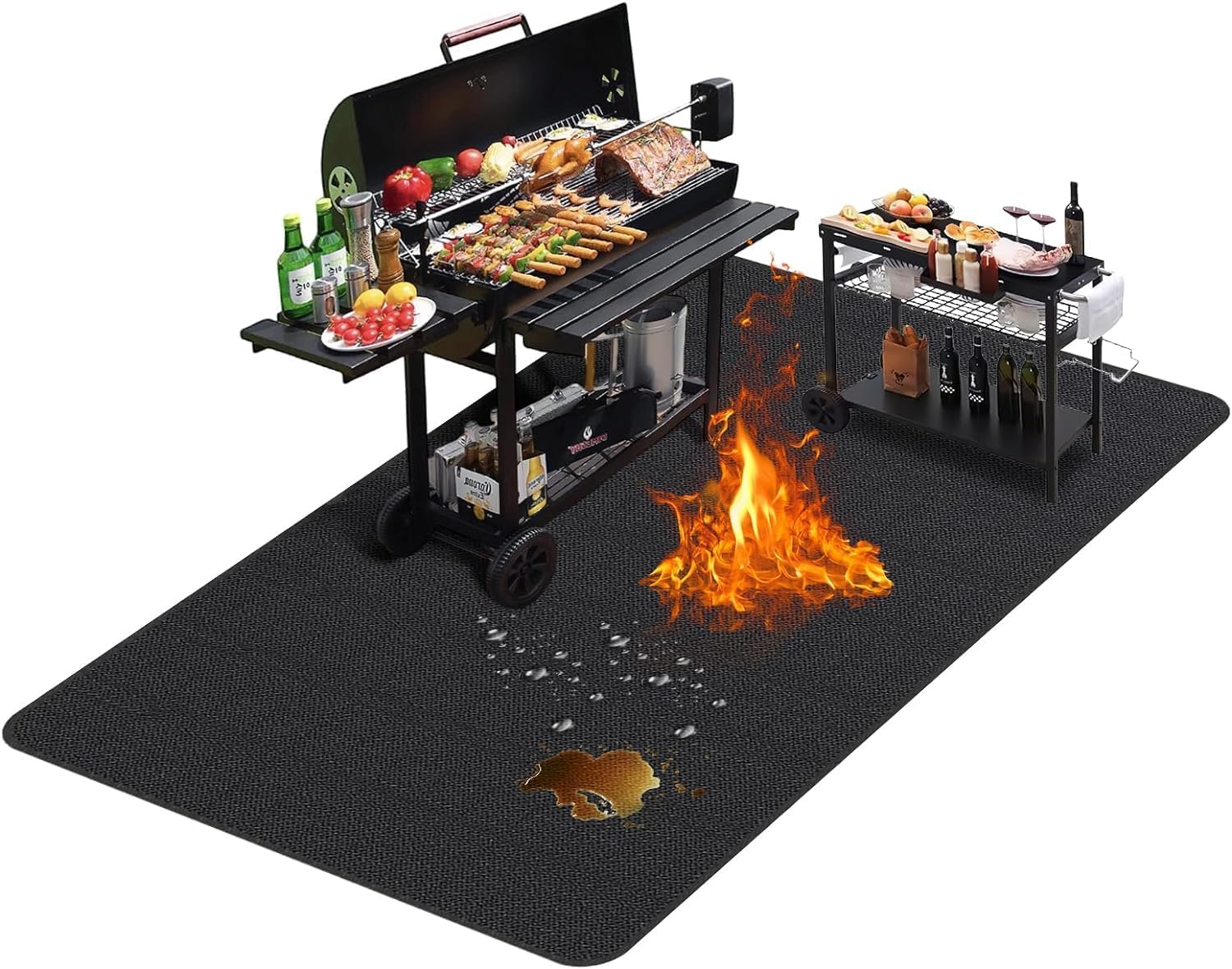 Large 76 x 52 inches Under Grill Mats